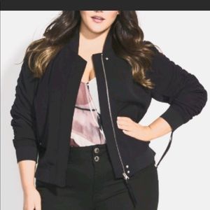 City Chic Luxe Bomber Jacket Size S/16